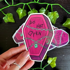 Do Not Open Coffin Vinyl Sticker – The Magnus Archives Fan Art