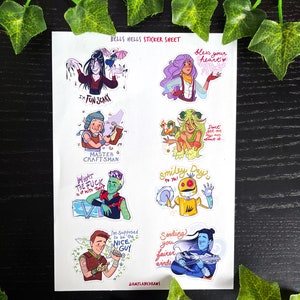 Bells Hells - Feuille d'autocollants en vinyle | Rôle critique | Adorable carnet de notes D&D