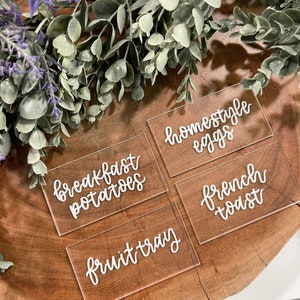 Dessert Labels | Food Table | Dessert Bar | Party Ideas | Event | Wedding | Party Planning | Parties | Acrylic | Customized | Food Bar