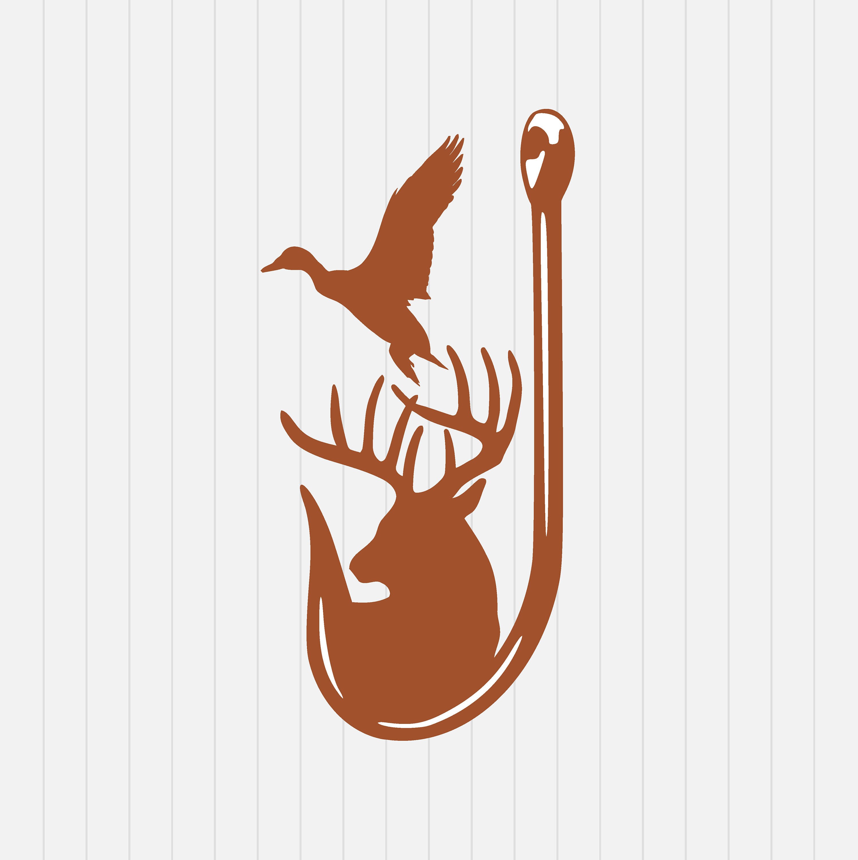 Download Deer and Hook with Duck Svg Hunting and Fishing svg | Etsy