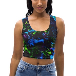 Neon Vapors 2 (Rave Crop Top, Rave Crop Shirt, Festival Outfit)