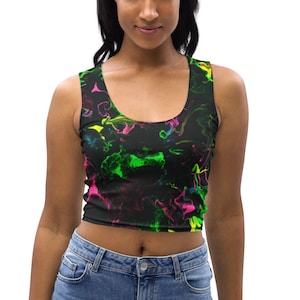 Neon Vapors (Rave Crop Top, Rave Crop Shirt, Festival Outfit)