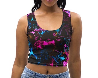 Neon Vapors 3 (Rave Crop Top, Rave Crop Shirt, Festival Outfit)