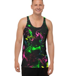 Neon Vapors Unisex Tank Top, Rave Top, Festival Outfit