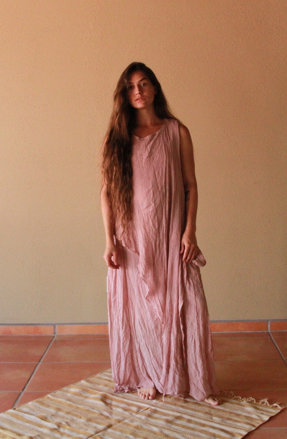 Natural dye gauze dress