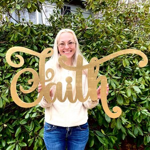 XL Custom Wood Word Sign, Personalized wood word cutout, Wooden Name, Cursive Word, Room Decoration