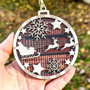 Christmas Magic and Books 3D Ornament, Bookish Christmas Ornament, Book Lovers Ornament, Bookshelf Ornament