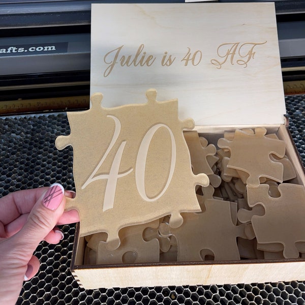 Clear Puzzle Guest Book set, Wedding guest book, Birthday Party Puzzle Guestbook, Clear Jigsaw Puzzle, Acrylic Puzzle for adults