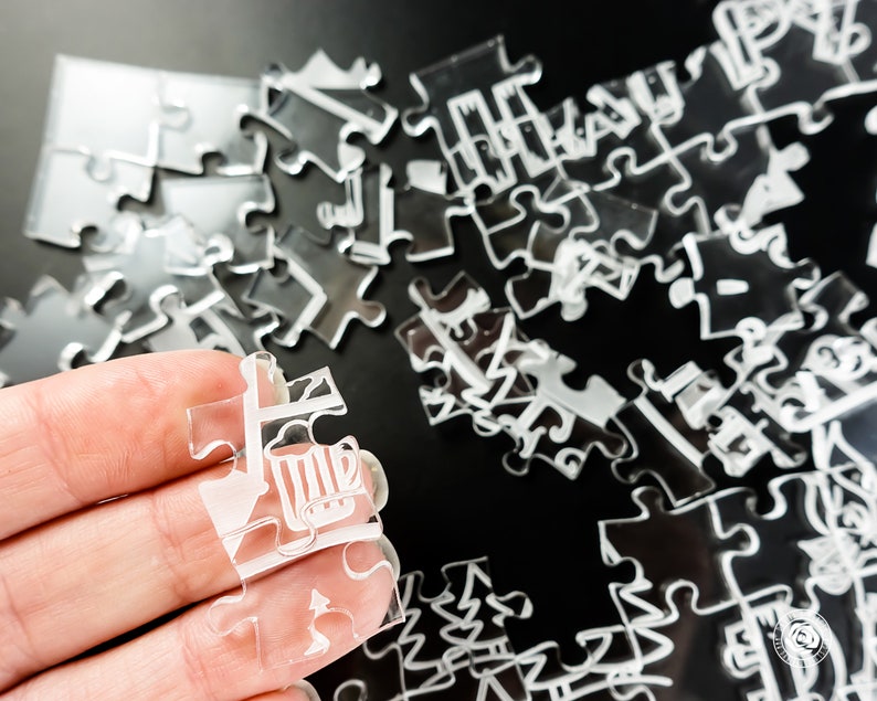 Personalized Clear Jigsaw Puzzles Custom Acrylic Puzzle for Etsy