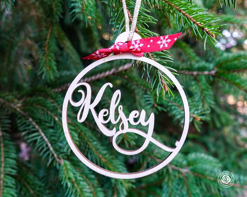 Personalized Name Christmas Ornament Custom Name Christmas Etsy