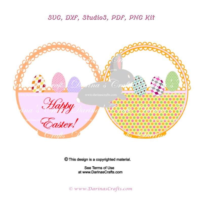 Download Easter Basket Card SVG bundle Easter Card SVG paper cut | Etsy