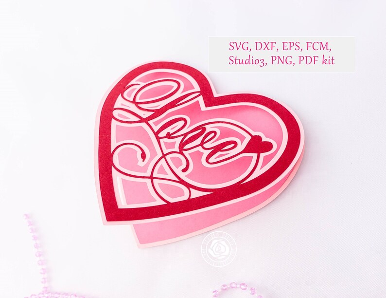 Download Love Heart Card SVG kit Lace Wedding Invitation SVG bundle ...