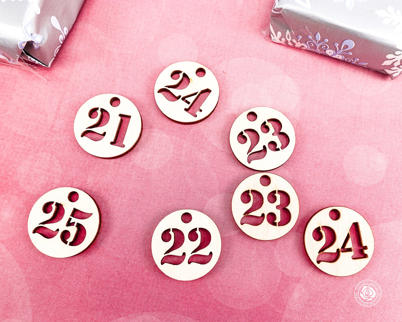 Wood Advent Calendar Numbers Wooden Advent Number Tags Etsy