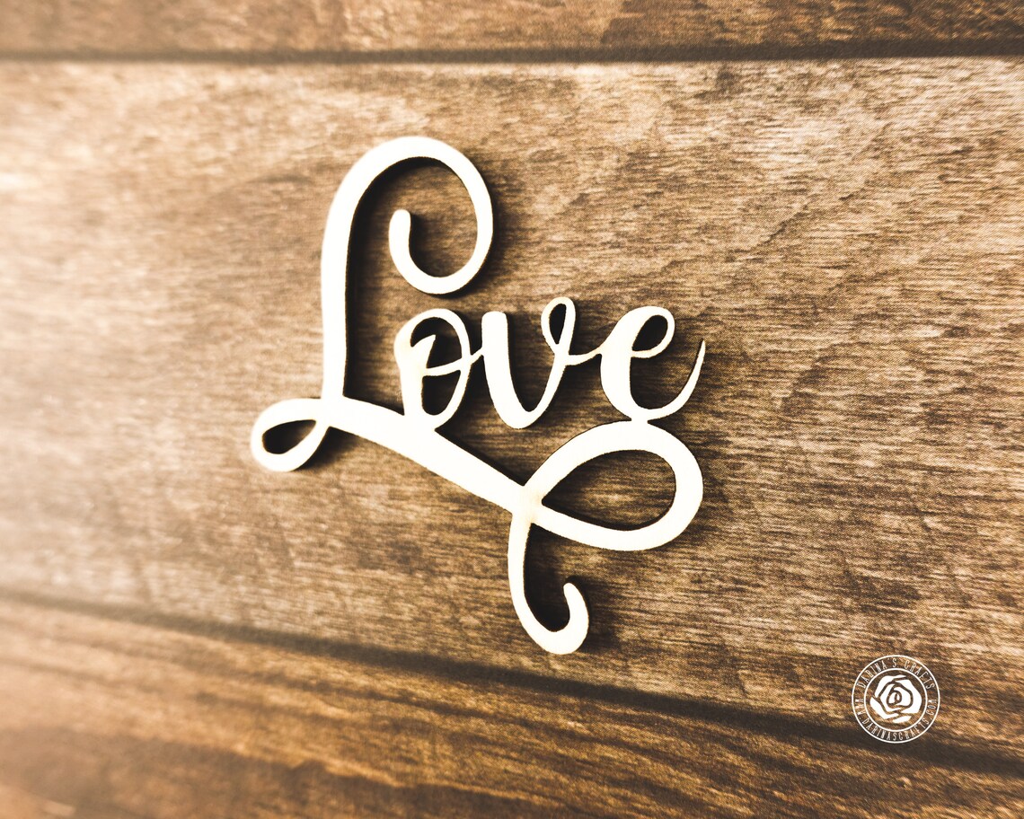 Wood Love Sign Love wood word cutout Love wedding decor Etsy