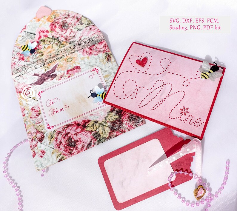 Download Bee Mine Valentine Card SVG kit Pop up Valentine card SVG ...