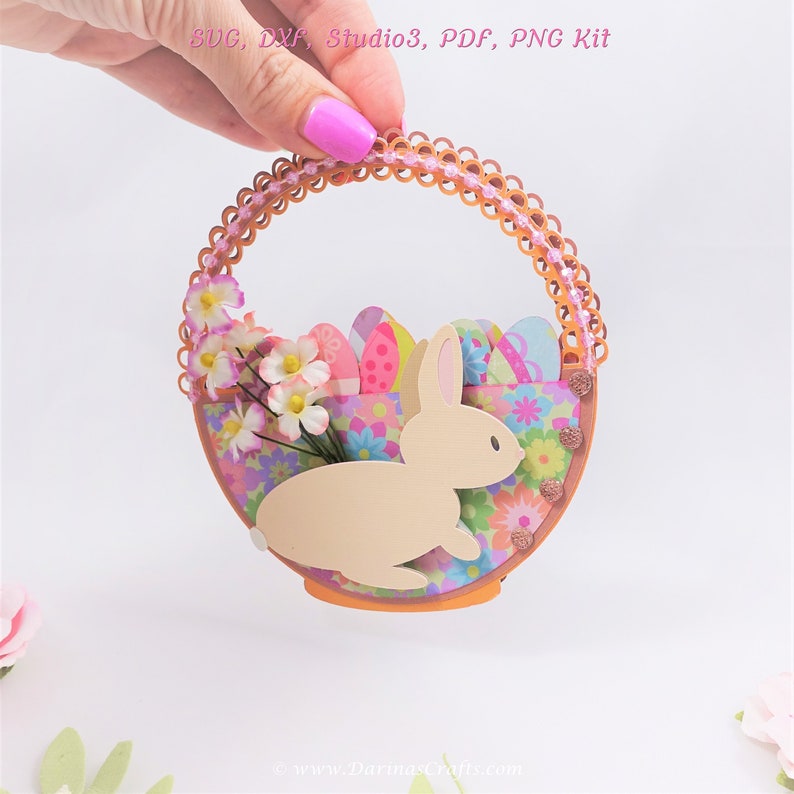 Download Easter Basket Card SVG bundle Easter Card SVG paper cut | Etsy