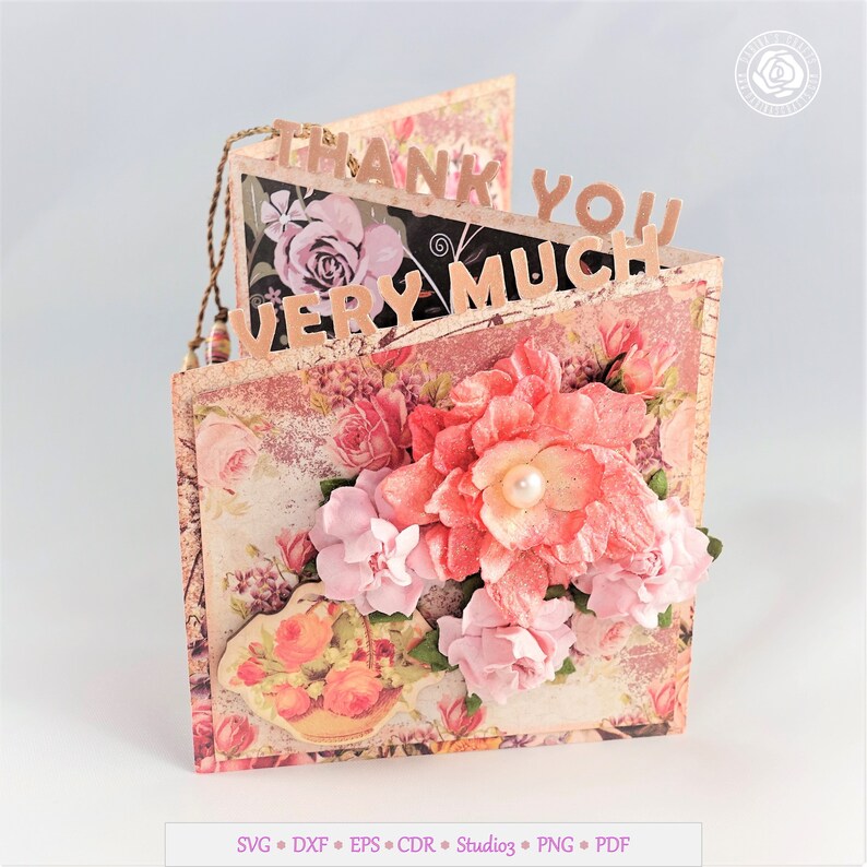Download Thank You Z fold Card SVG bundle Thank You Boxed Card SVG ...