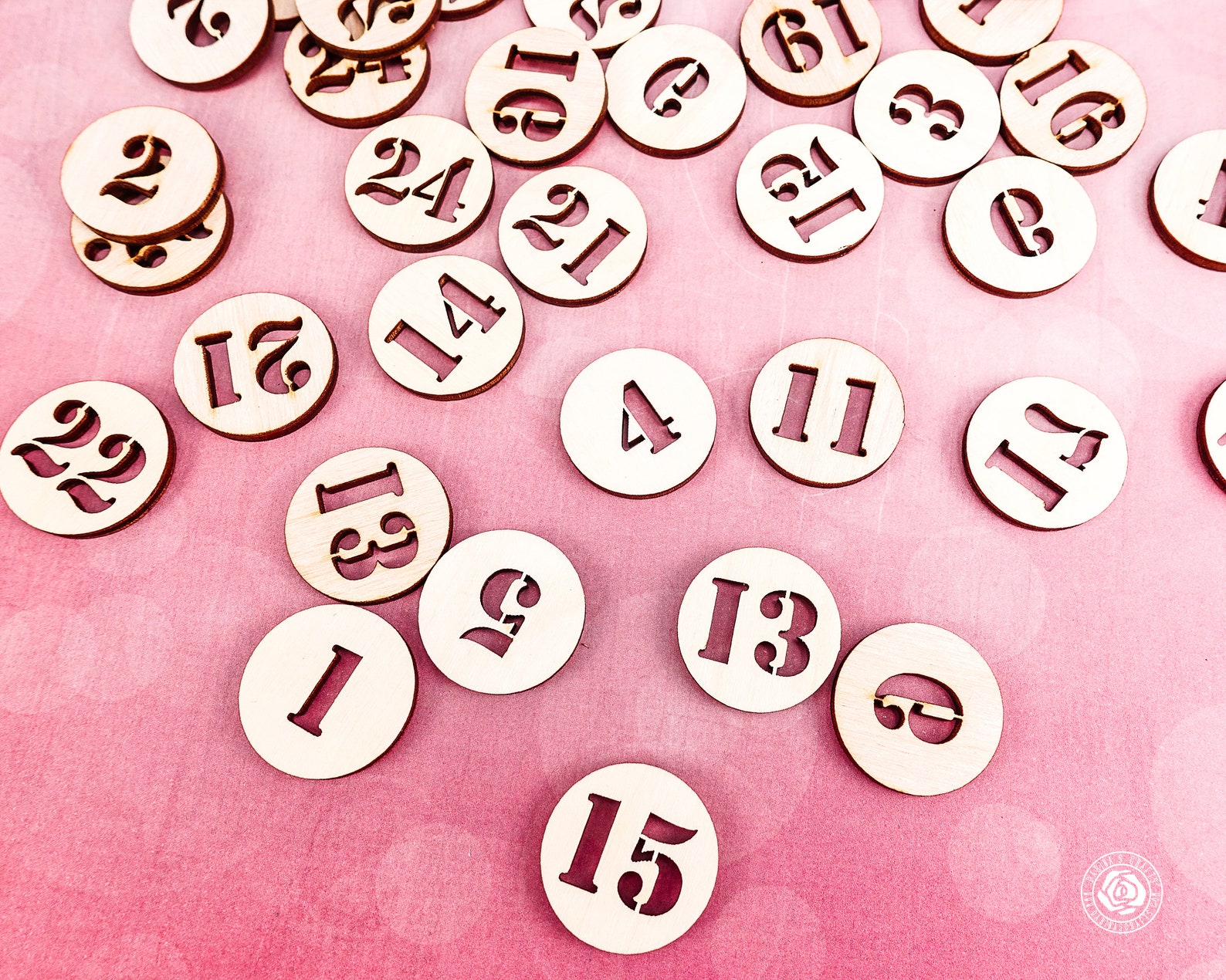 Wood Advent Calendar Numbers Wooden Advent Number Tags Etsy UK