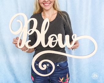 Custom Wood Word Sign, Personalized wood word cutout, Wooden Name, Cursive Word, Room Decoration