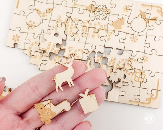 Personalized Christmas Jigsaw Puzzle Whimsical Wooden Puzzle for Adults Custom Holiday Wood Puzzle Etsy