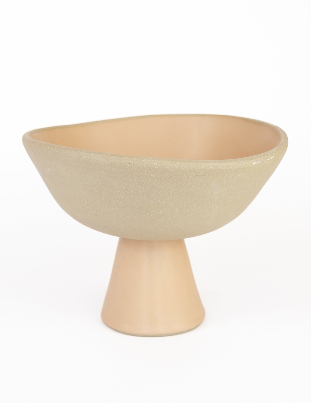 Handmade Ceramic Serving Bowl, Raised Serving Bowl, Pottery Fruit Bowl