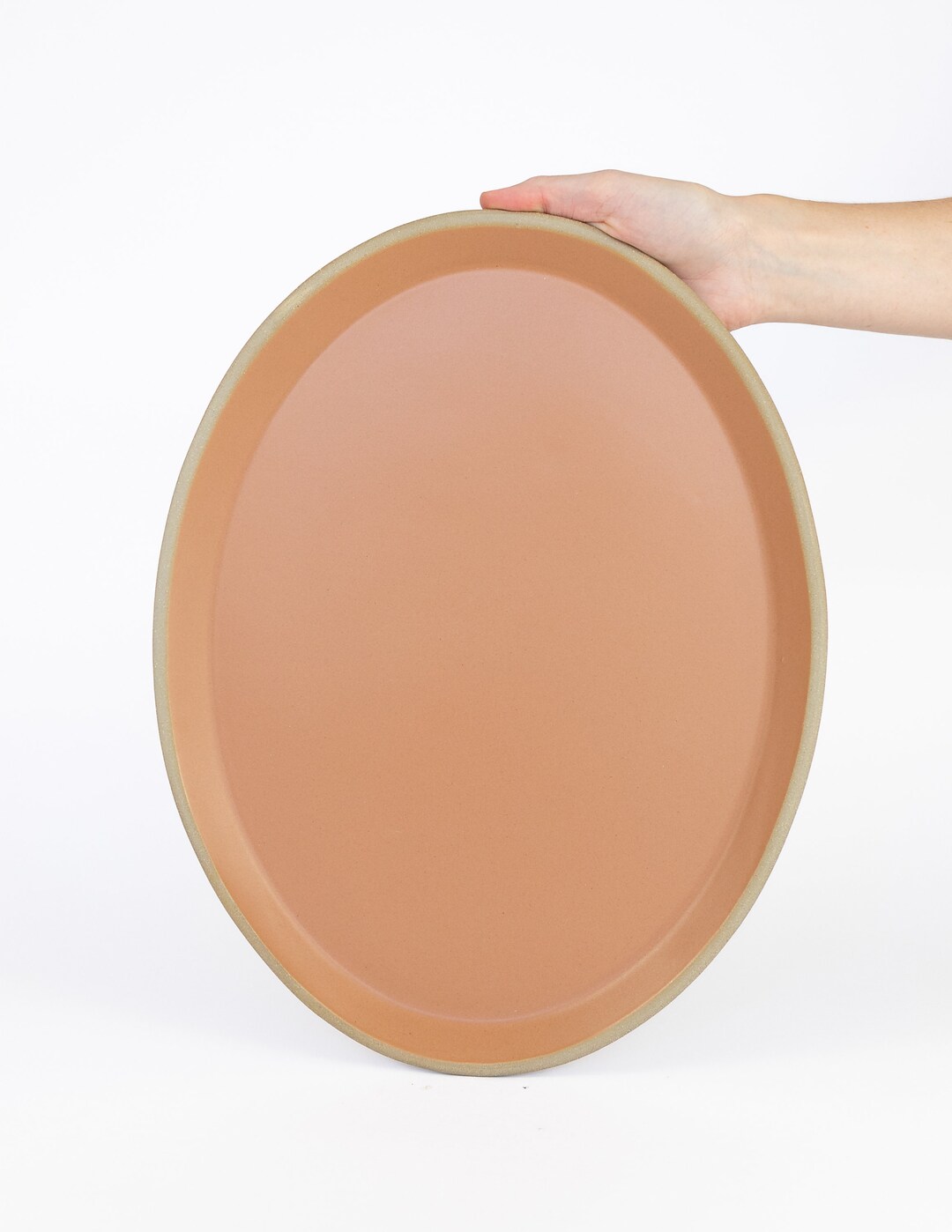 Copper Serving Platter, Handmade Platter, Orange Ceramic Serving Tray