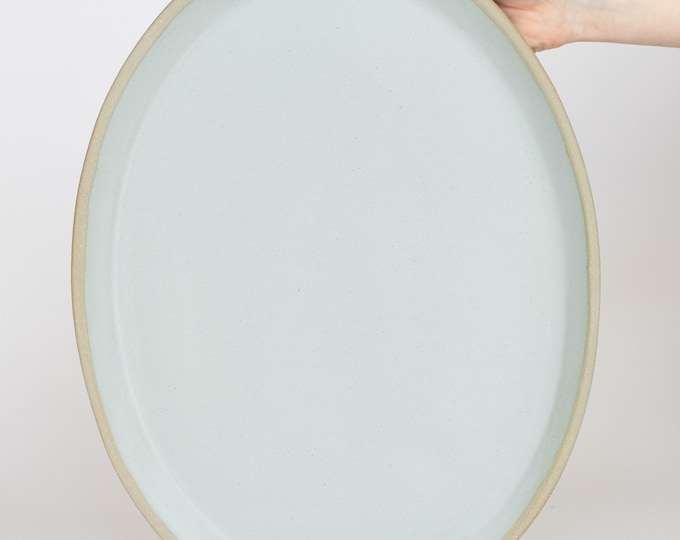 Blue Ceramic Platter, Light Blue Tray, Ceramic Tray, Ceramic Serving Platter, Ceramic Serving Tray, Powder Blue Platter