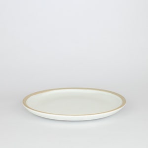 Handmade Ceramic Plate, Stoneware White Dinner Plate, White Ceramic Entree Plate, Ivory Dishes, Handmade Tableware, Minimal Pottery image 4