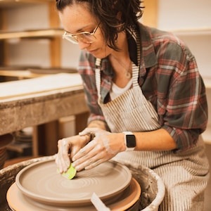 Handmade Ceramic Plate, Stoneware White Dinner Plate, White Ceramic Entree Plate, Ivory Dishes, Handmade Tableware, Minimal Pottery image 5