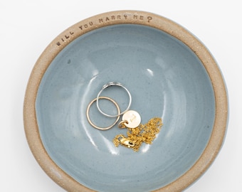 Personalized Handmade Ceramic Jewelry Dish, Custom Bridesmaid Gift