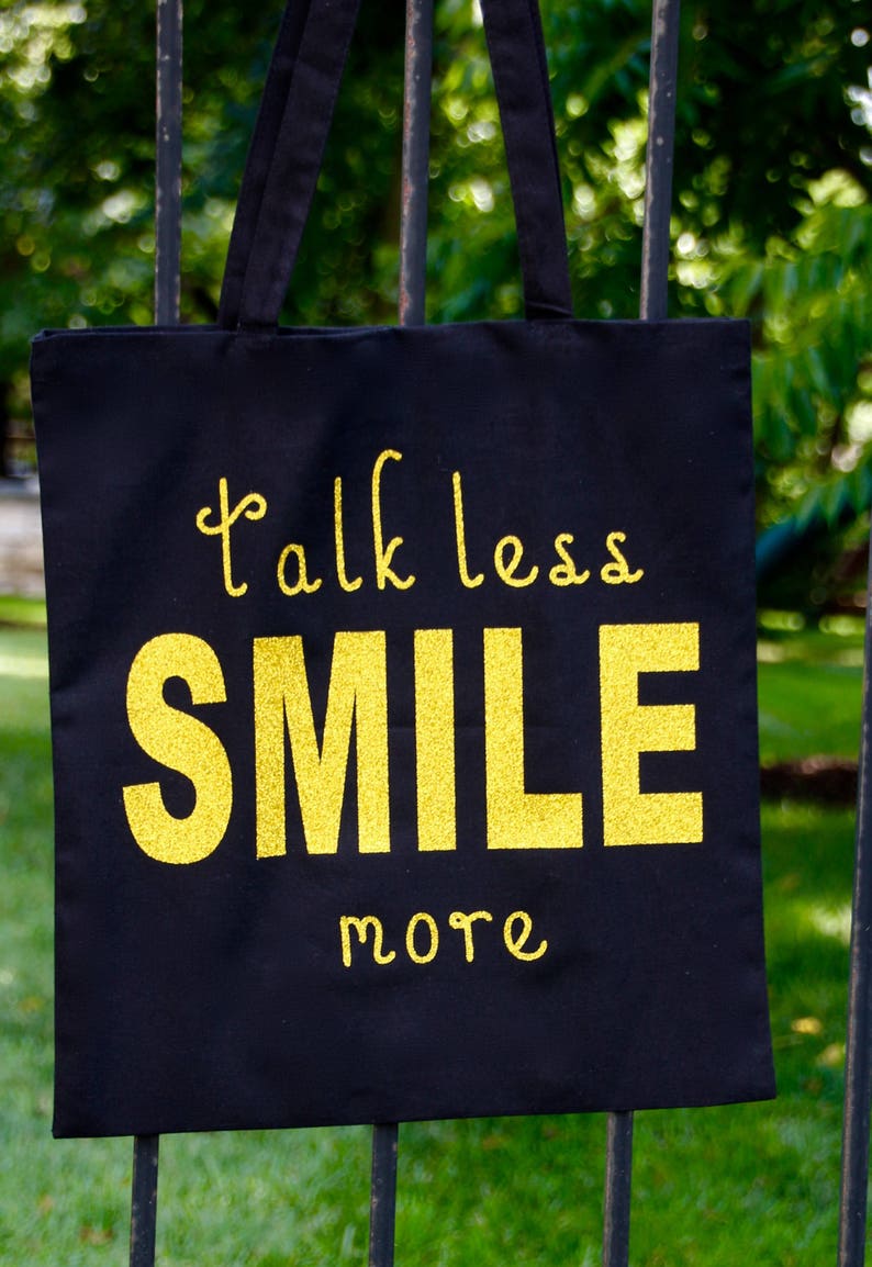 Talk Less Smile More Hamilton Musical Tote Bag