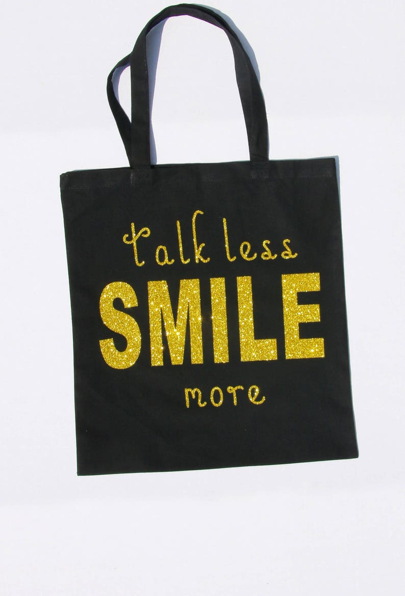 Talk Less Smile More Hamilton Musical Tote Bag