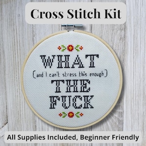 Funny Cross Stitch Kit: Subversive Embroidery Supplies