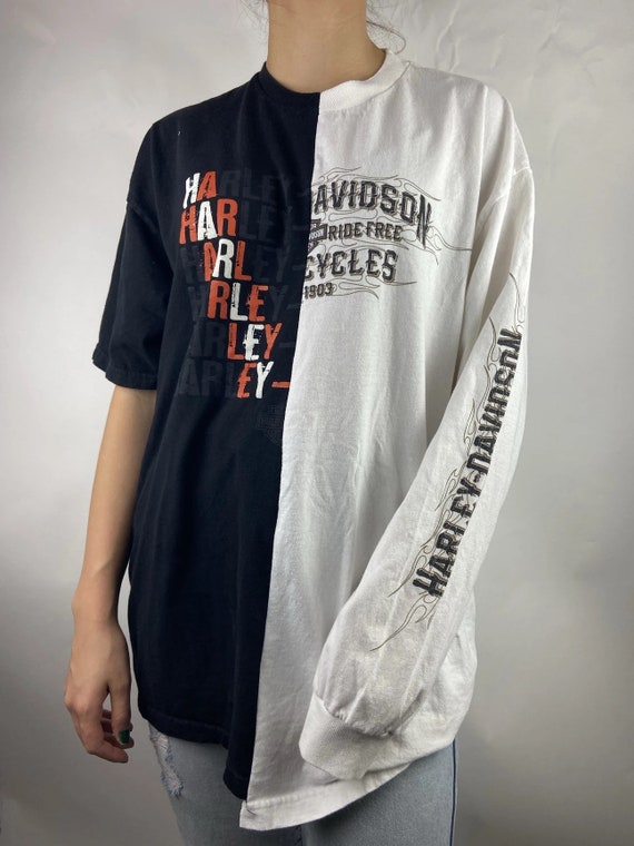 Reworked Harley Davidson Split Shirt