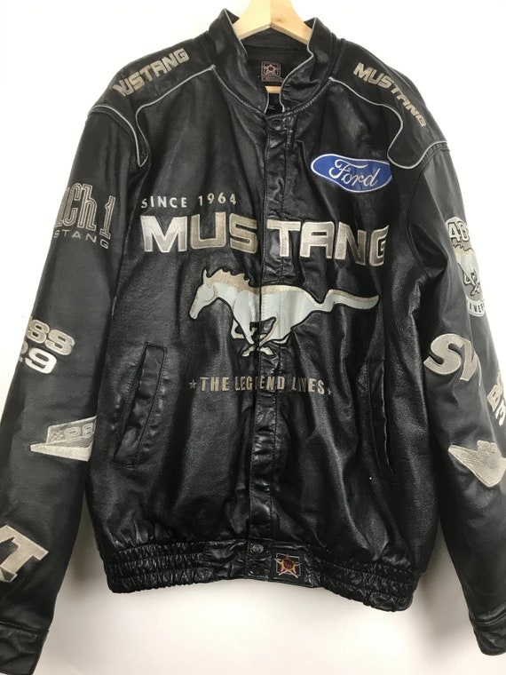 Vintage NASCAR Ford Leather Jacket