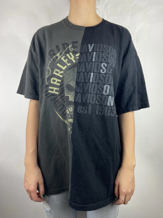 Reworked Harley Davidson Split Shirt