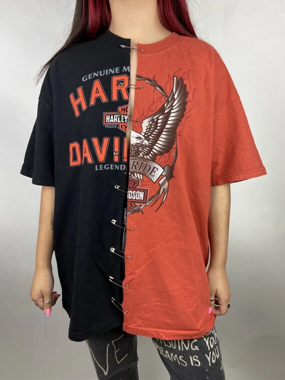 Reworked Harley Davidson Pins Shirt