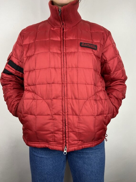 Vintage Harley Davidson Puffer Jacket