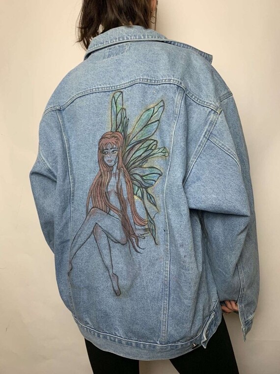 Hand Painted Fairy Jean Jacket