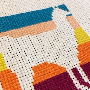 Llama Silhouette Cross Stitch Pattern PDF - Instant Download