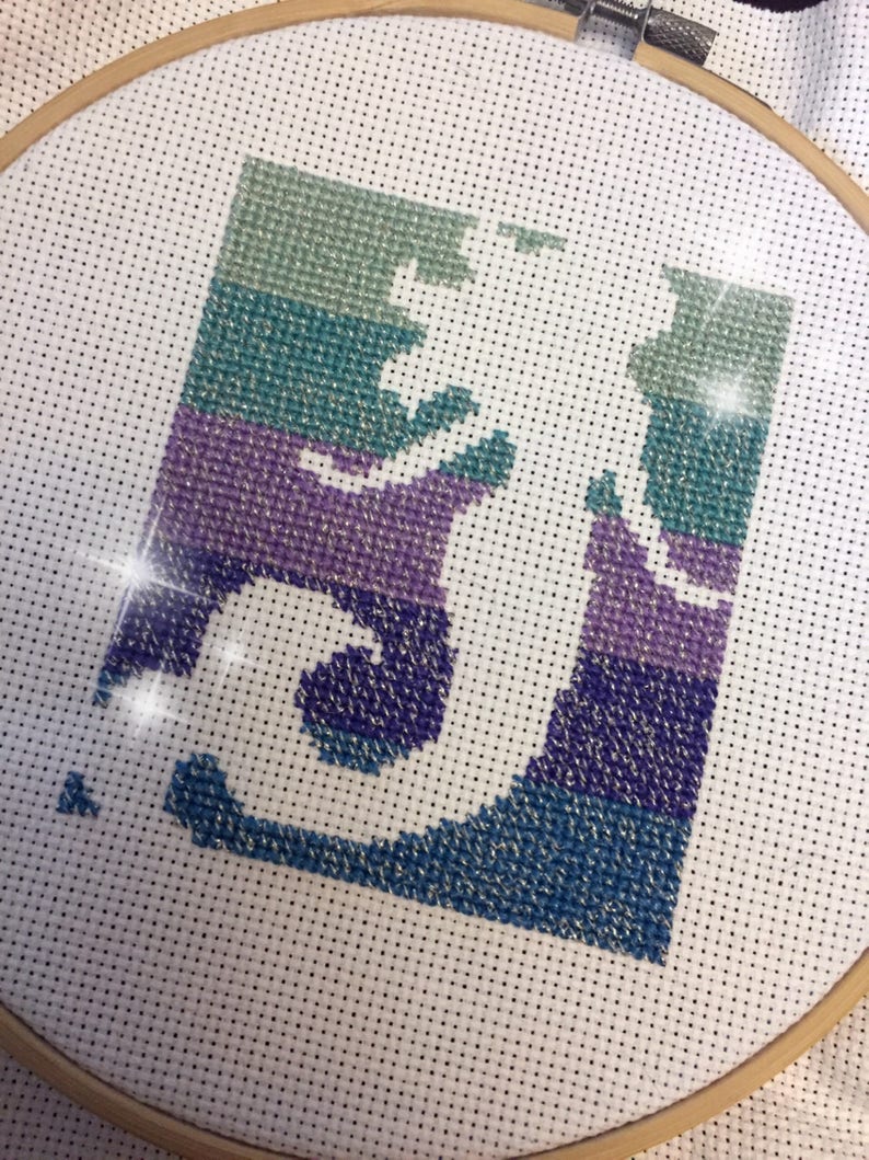 Mermaid Silhouette Cross Stitch Pattern PDF - Instant Download - Etsy