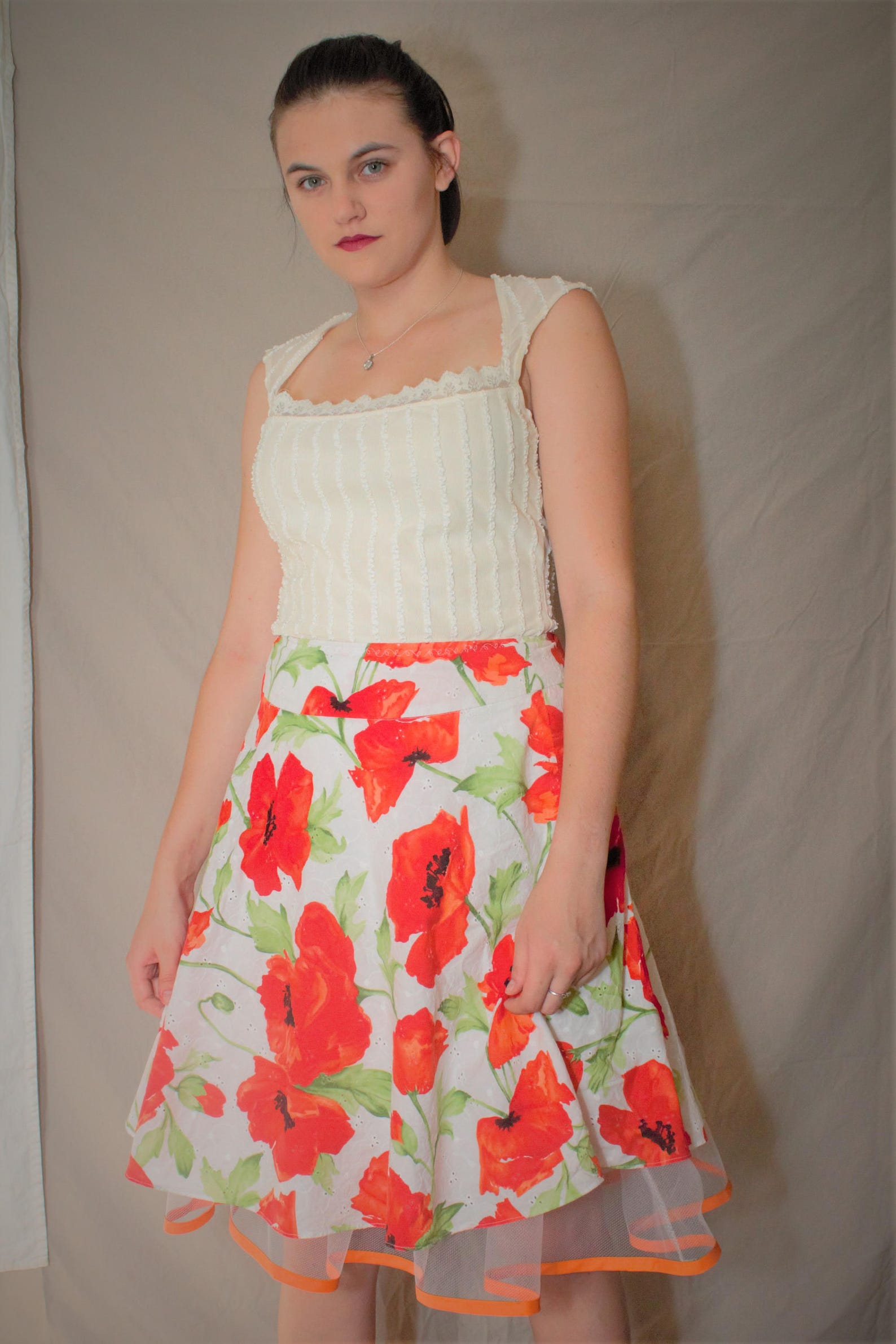Flare poppy skirt Etsy