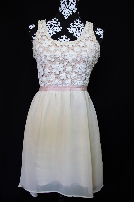 champagne floral dress