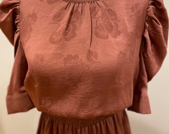 Current Air Los Angeles Copper, Floral, Midi Dress