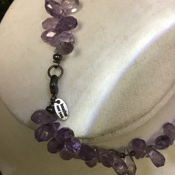 Amethyst faceted necklace Boucher New York