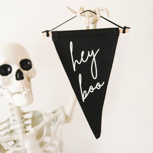 Boho Halloween, Halloween Decor, Wall Hanging, Ghost Decor, Skeleton Decor, Pennant Flag, Halloween Party, Cute Halloween Decorations image 3