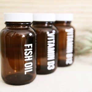 Vitamin Bottle, Pill Bottle Label, Minimal Medicine Bottle, Medicine Storage, Pill Container, Medicine Organization, Pill Storage, Medicine