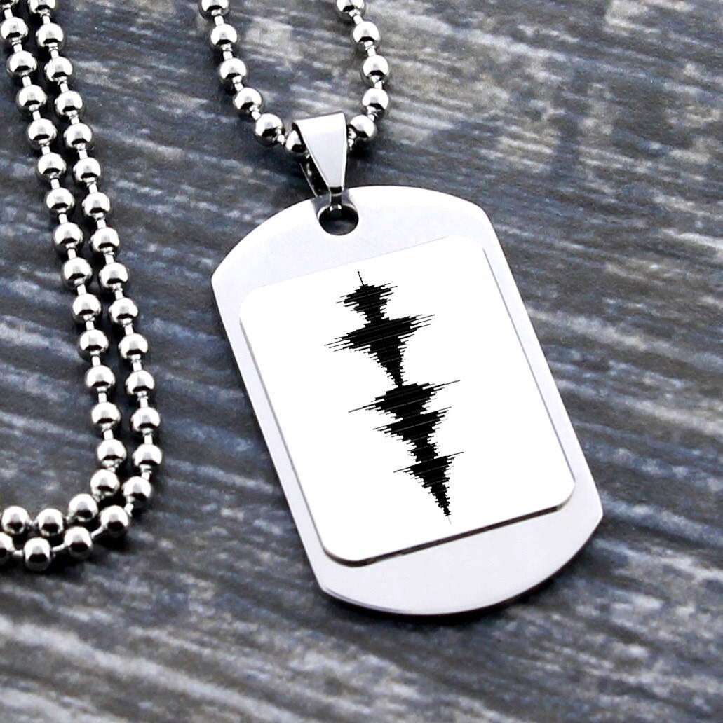 Sound Waves Necklace Personalized Necklace Voice Recording