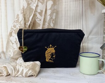 Personalized makeup bag with silk tassel, Santa Claus gift Jewelry box