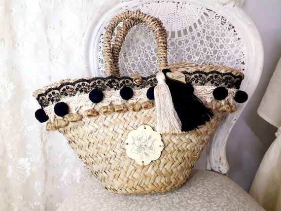 Borsa personalizzata in paglia borsa siciliana con frangia | Etsy Italia